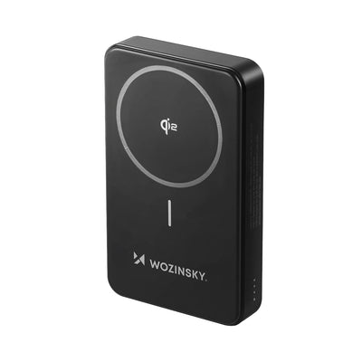 Wozinsky WLWP-10KA0Y3S 22,5W PD Qi2 Powerbank 10000mAh mit Ständer Schwarz