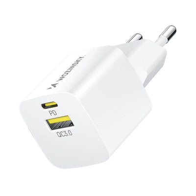 Wozinsky WWCEAC GaN USB A/USB C 33W Schnellladegerät für Steckdose, Weiß