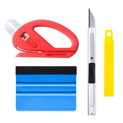 VCTparts Wrapping Tool Folie Schraper Gereedschap Pasje met Mes - Volledige Set NORGOS 5