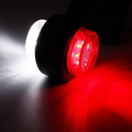 VCTparts Zijmarkeringslichten Gevarenverlichting led Rood Wit Elleboog (set) [Rubber - Vrachtwagen - Trailer] NORGOS 6