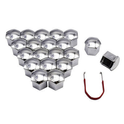 Silberrad Bolzenradmutterkappen Schutzhülle 20 Teile - 21mm (Set)