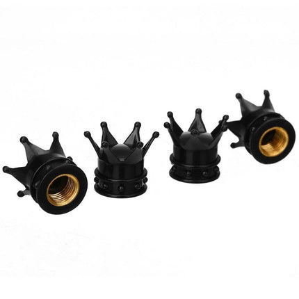 VCTparts Zwarte Kroon Ventieldopjes - Metaal (set) NORGOS 4