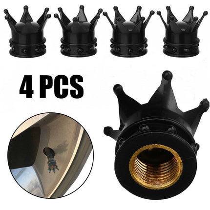 VCTparts Zwarte Kroon Ventieldopjes - Metaal (set) NORGOS 5